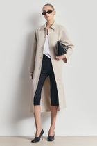 Clean Cut Longline Driving Coat - Stone