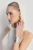 Hooded Halterneck Maxi Dress - White