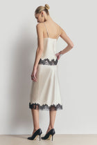 Satin Lace Detail Camisole - Champagne/Black