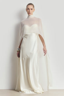 Satin Cup Detail Slip Dress - Cream