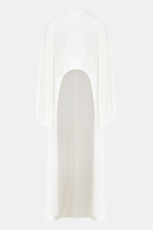Sheer Chiffon Cape Blouse - Cream