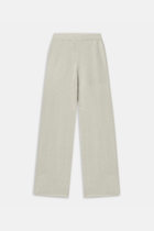 Crochet Knit Wide Leg Trousers - Cream