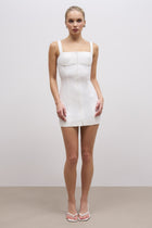 Square Neck Mini Dress - Ivory