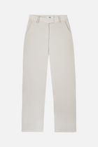 Mid Rise Wide Leg Trousers - Ecru