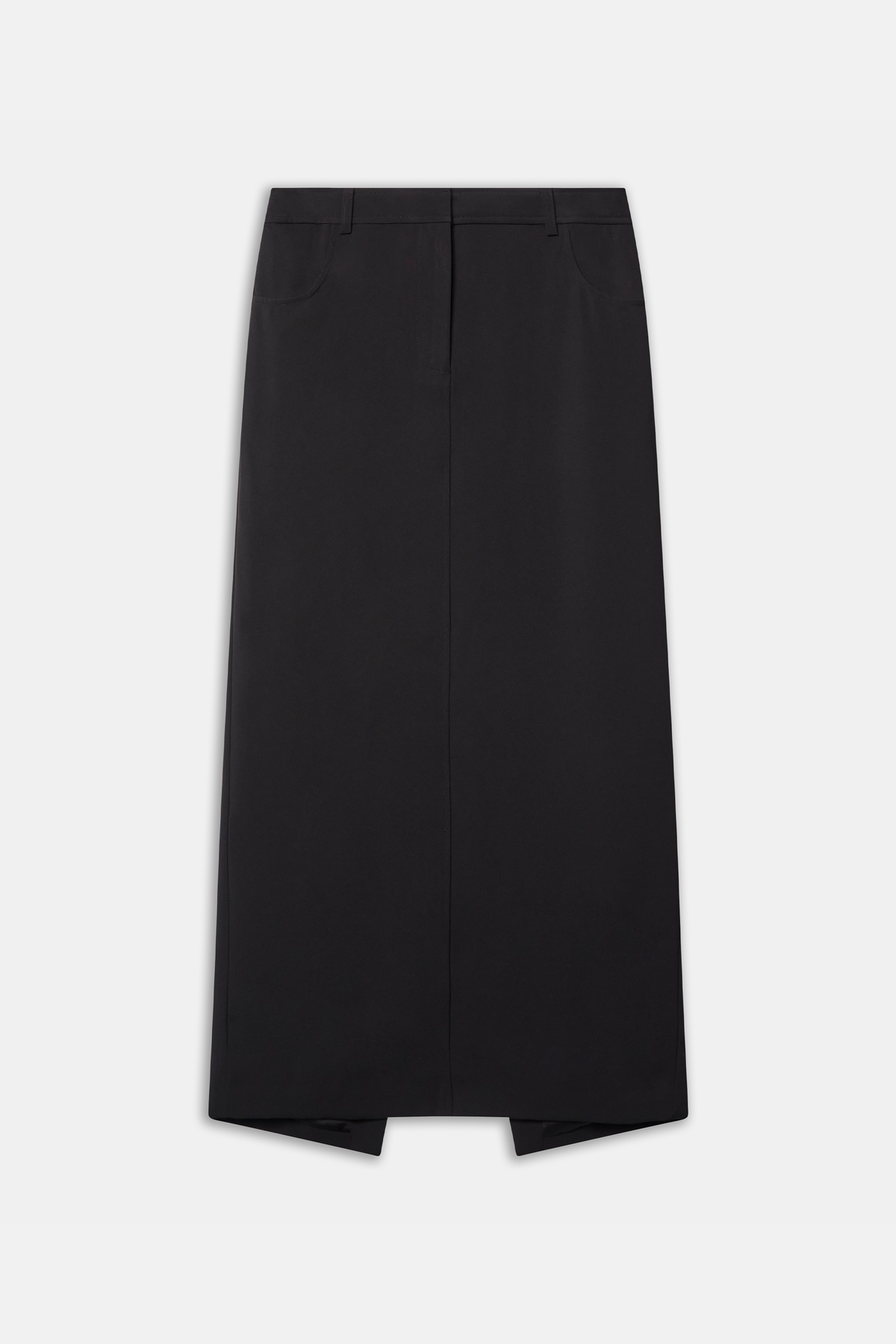 Mid Rise Effortless Maxi Skirt - Black