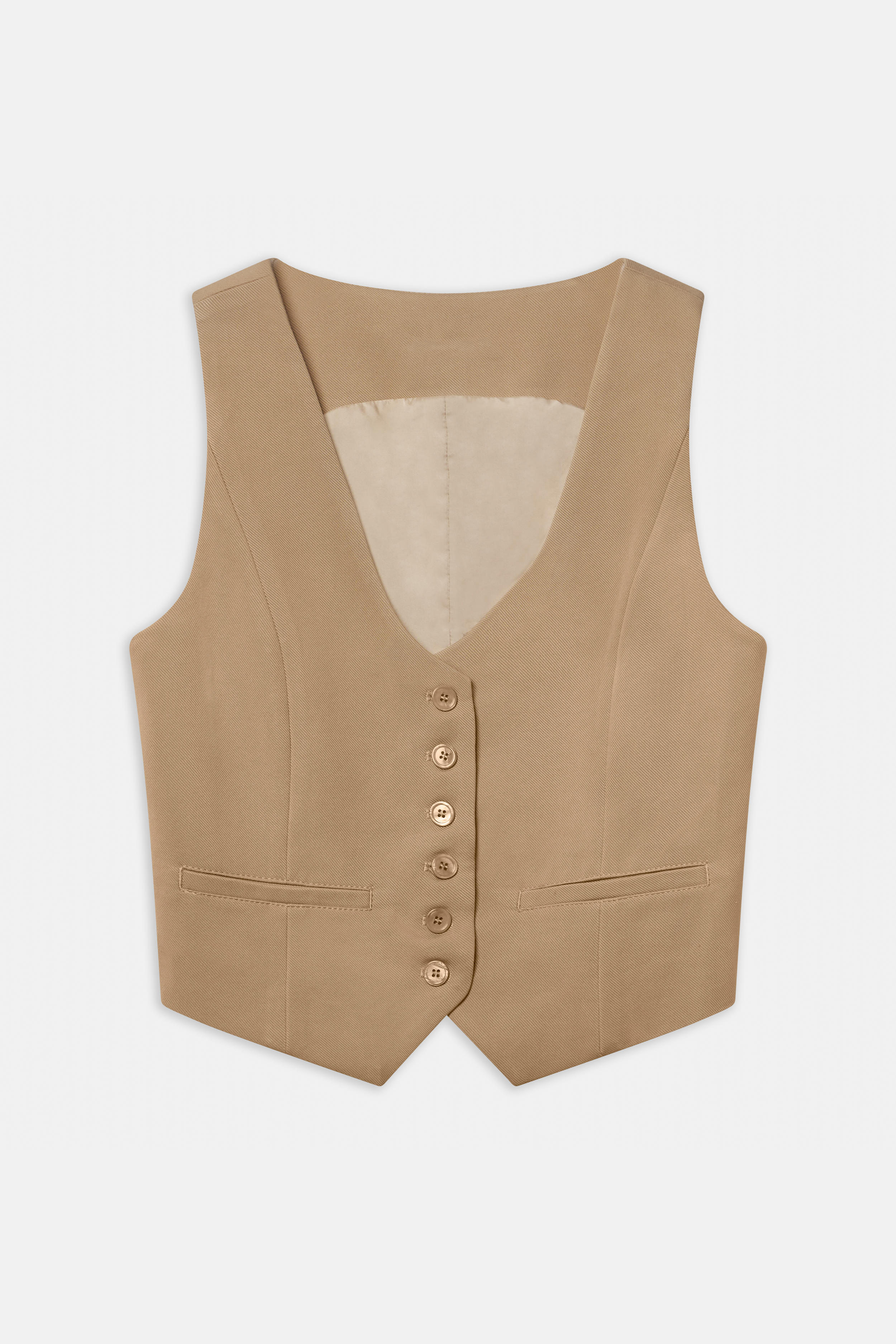 Formal Fitted Waistcoat - Oak