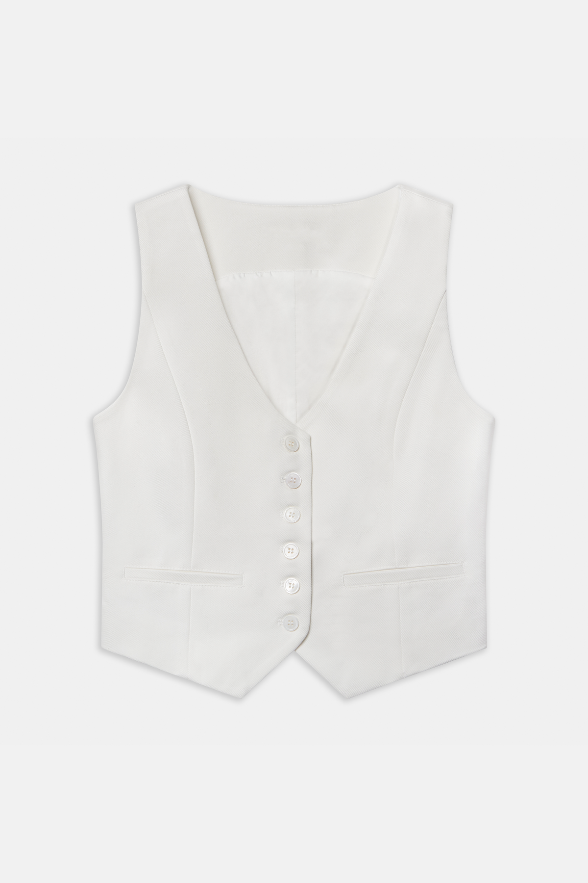 Formal Fitted Waistcoat - Cream