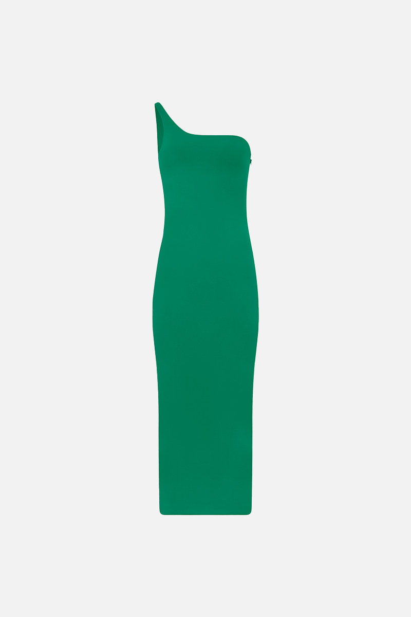 Asymmetric Midi Dress - Parakeet Green