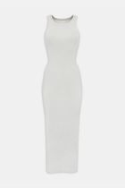 Heavy Ribbed Racer Maxi Dress - Ivory