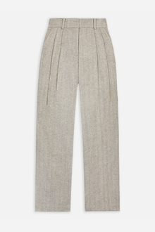 Herringbone Wide Leg Trousers - Herringbone