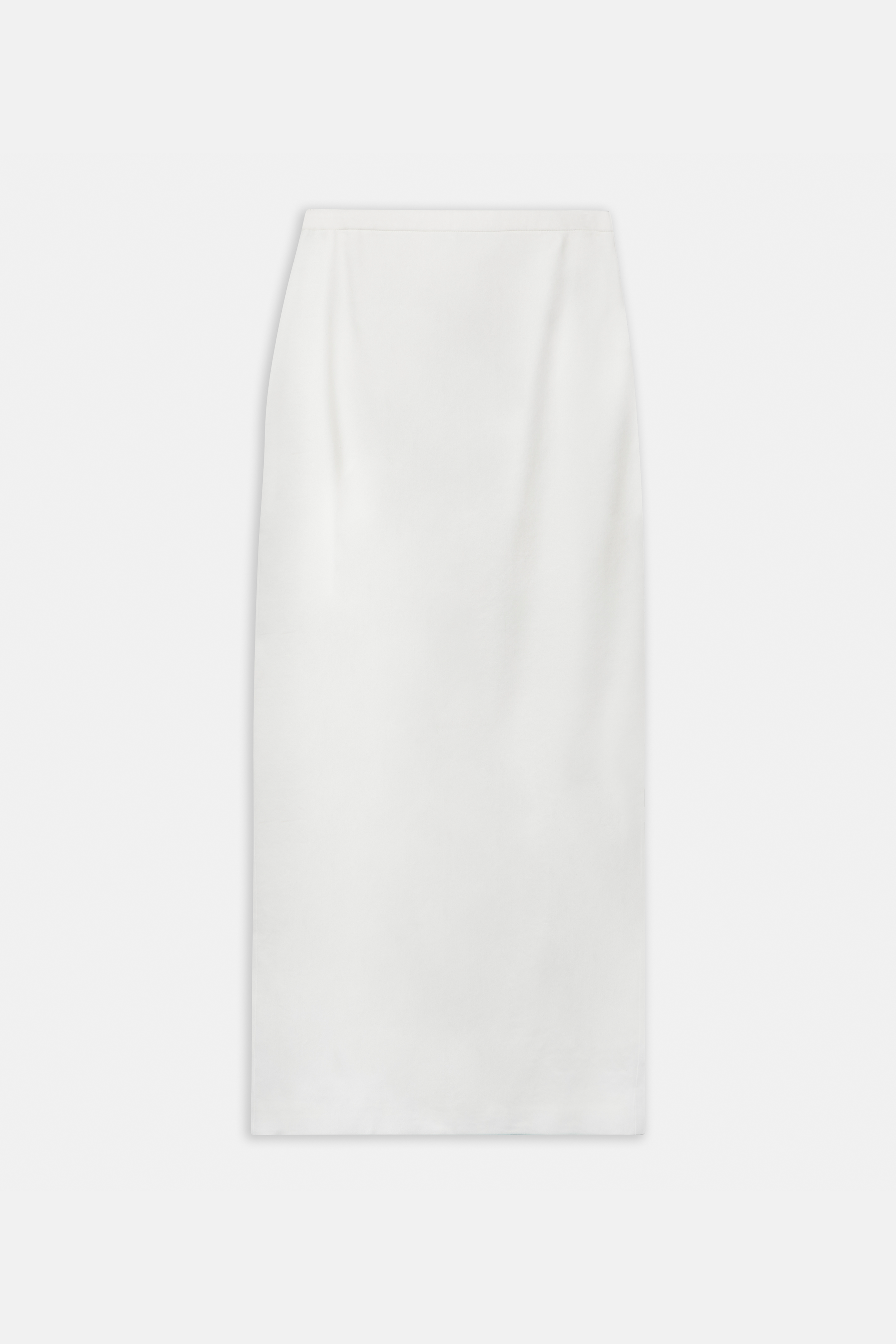 Mid Rise Linen Maxi Skirt - White