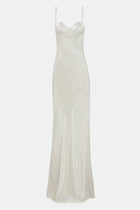 Satin Cup Detail Slip Dress - Cream