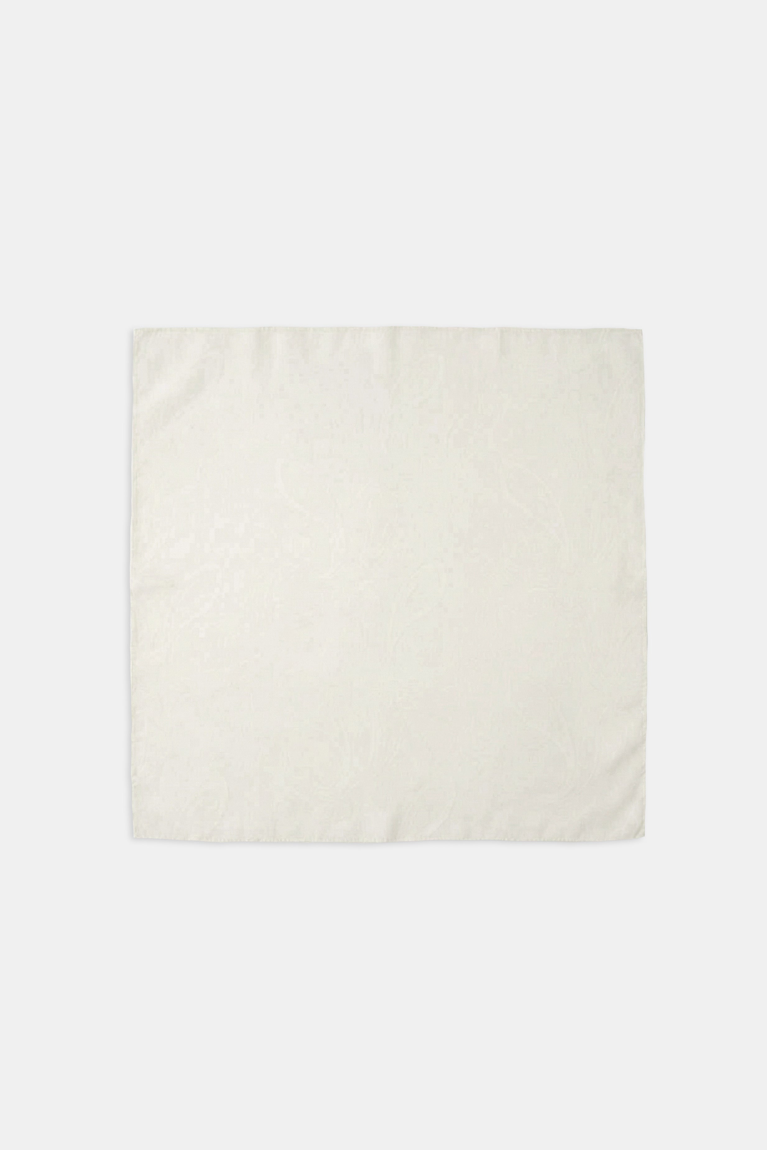 Satin Jacquard Scarf - Cream