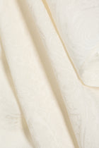 Satin Jacquard Scarf - Cream