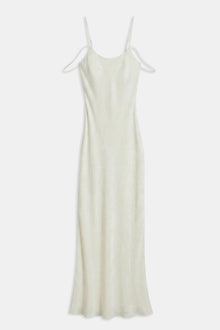 Satin Jacquard Cowl Back Camisole Maxi Dress - Cream