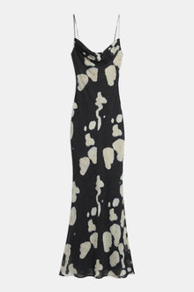 Chiffon Cowl Camisole Maxi Dress - Abstract Pebble