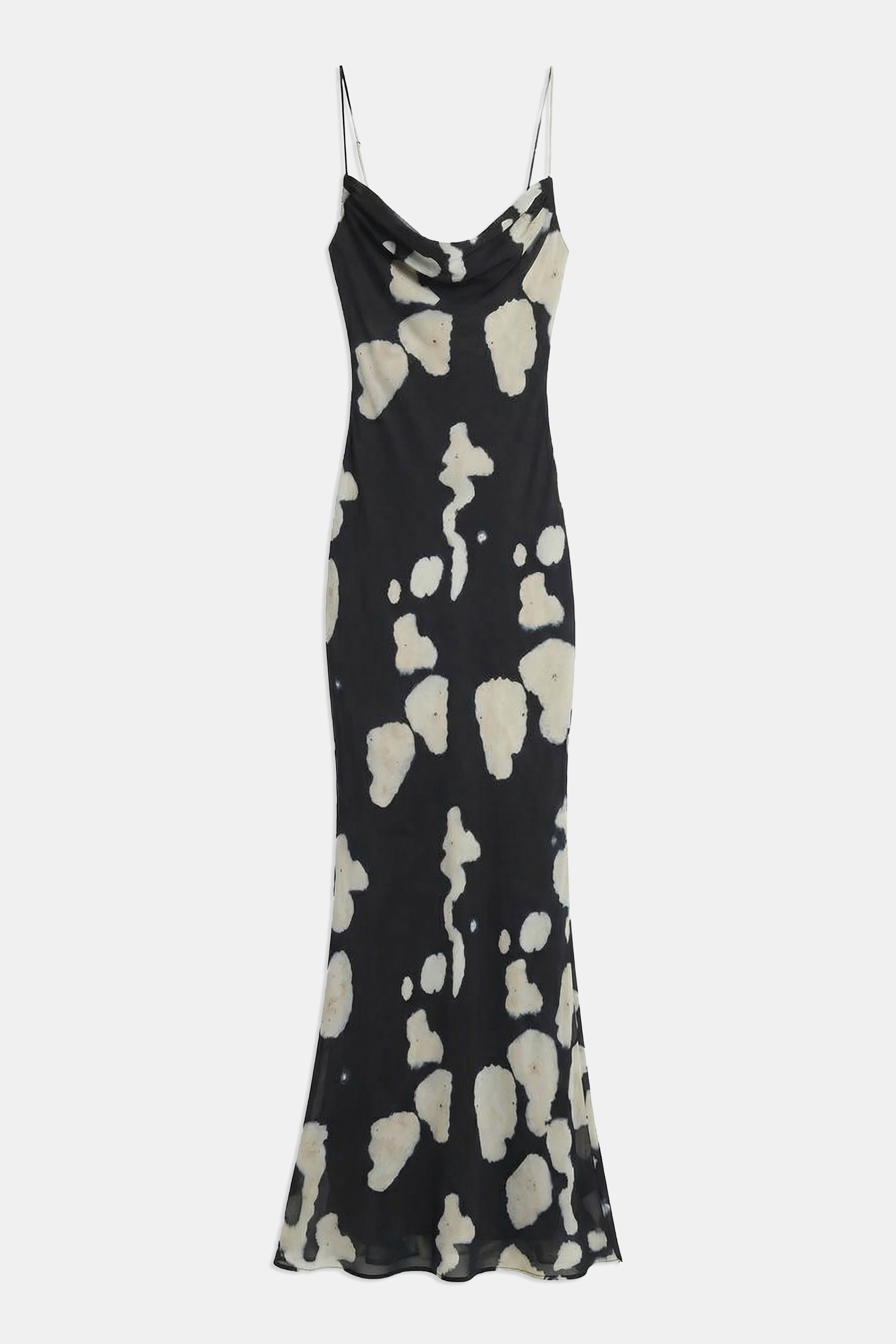 Chiffon Cowl Camisole Maxi Dress - Abstract Pebble