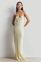 Satin Scoop Neck Camisole Maxi Dress - Buttermilk