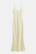 Satin Scoop Neck Camisole Maxi Dress - Buttermilk