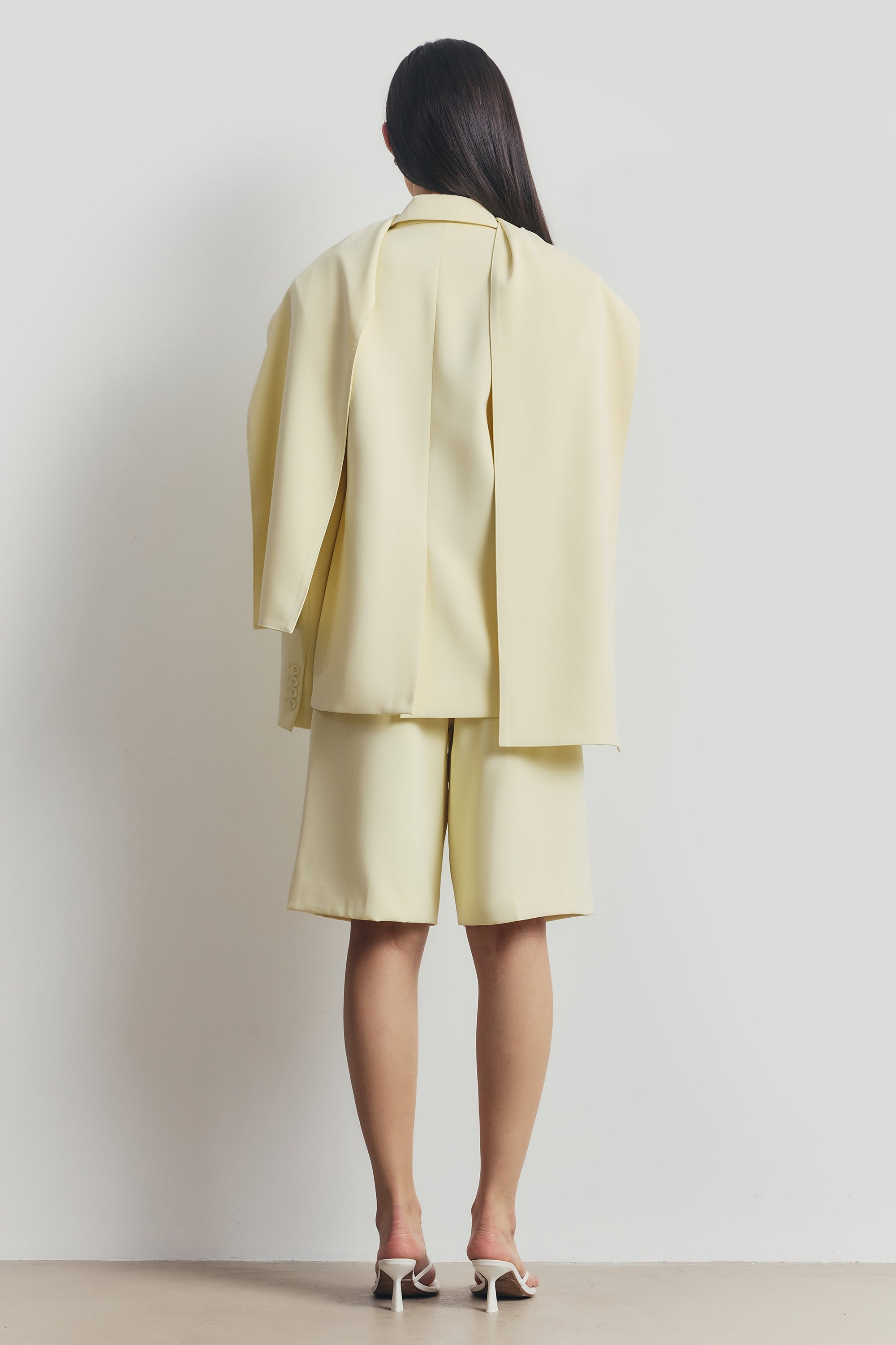 Oversized Single Breasted Blazer - Buttermilk