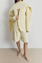 Oversized Single Breasted Blazer - Buttermilk