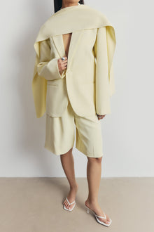 Oversized Single Breasted Blazer - Buttermilk
