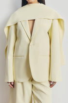 Oversized Single Breasted Blazer - Buttermilk