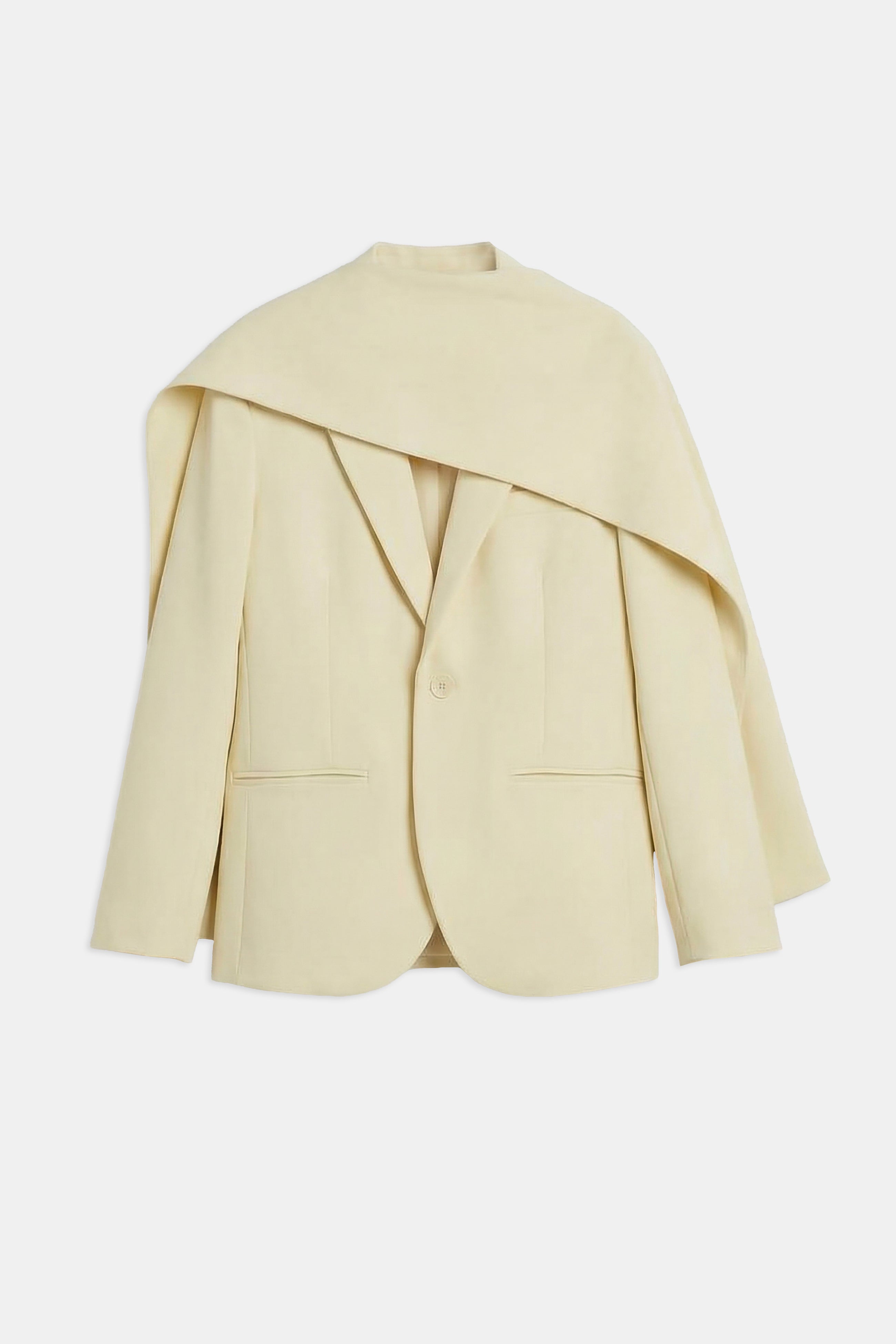 Oversized Single Breasted Blazer - Buttermilk