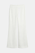 Tailored Satin Wide Leg Trousers - White