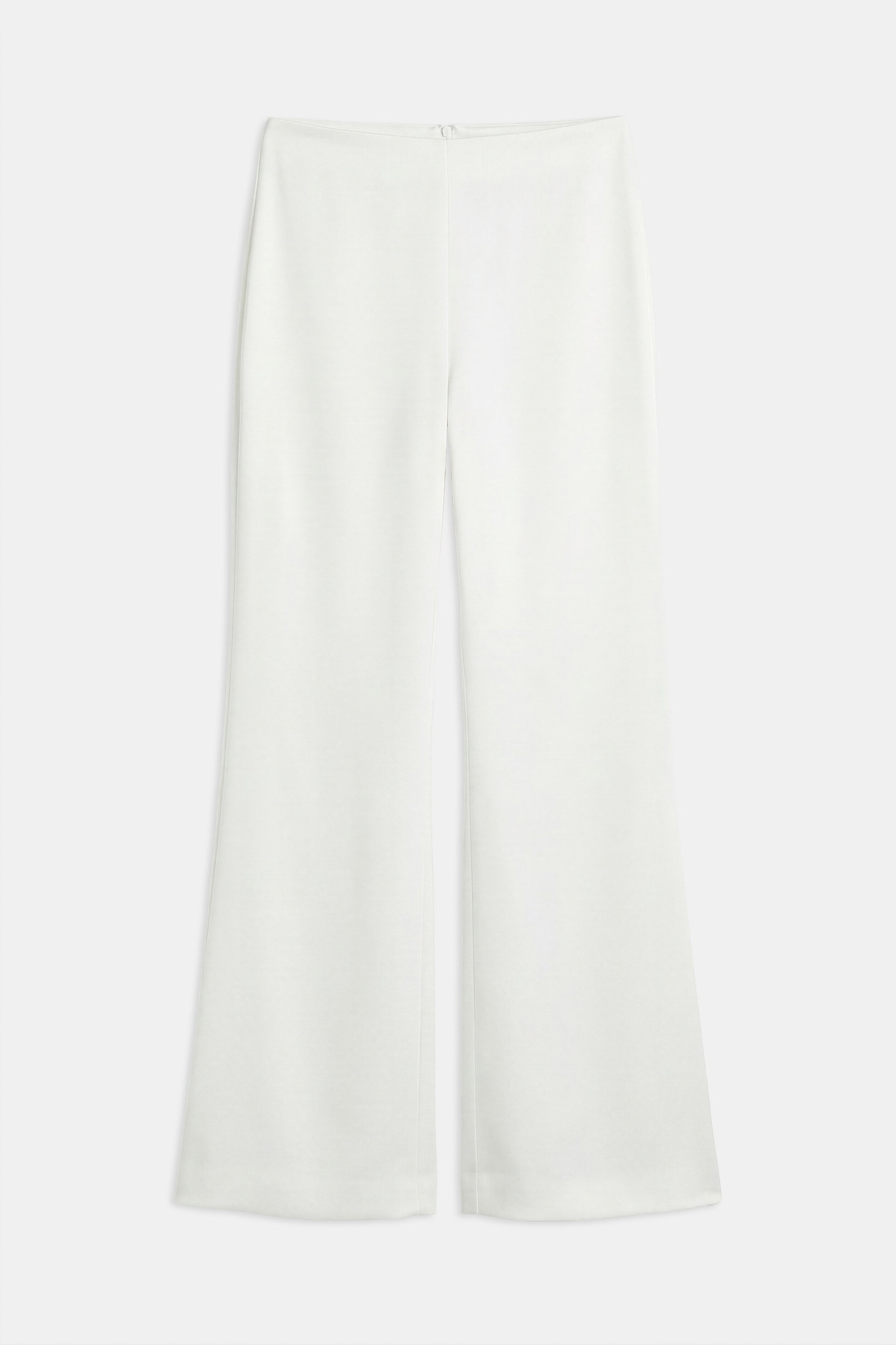 Tailored Satin Wide Leg Trousers - White