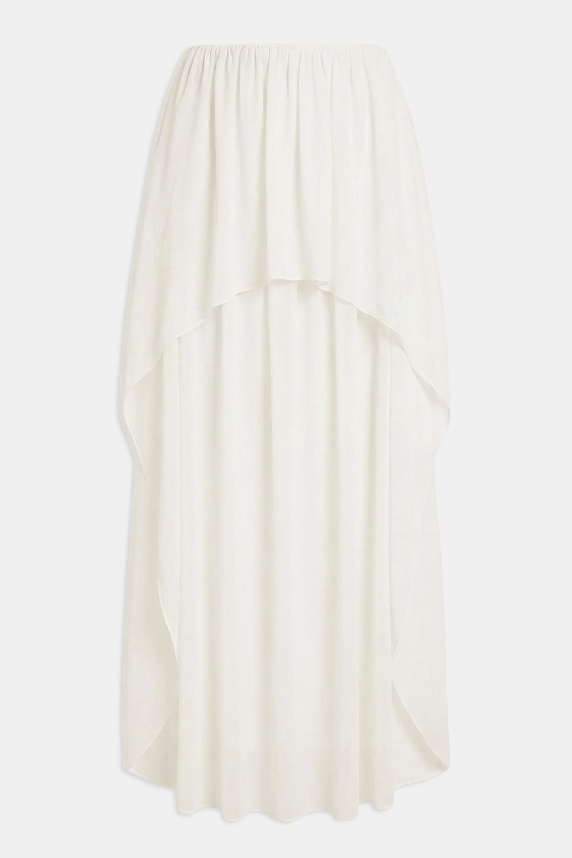 Strapless Chiffon Layered Corset Top - Cream