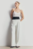 Semi Sheer Camisole Bodysuit - White