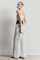 Semi Sheer Camisole Bodysuit - White