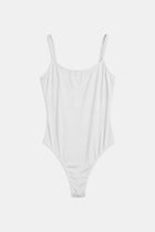 Semi Sheer Camisole Bodysuit - White