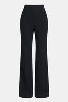 Tailored Clean Cut Wide Leg Trousers - Black