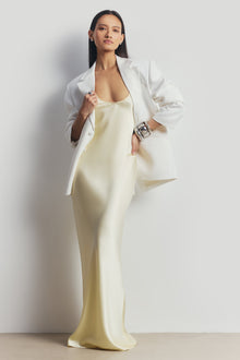 Satin Scoop Neck Camisole Maxi Dress - Buttermilk