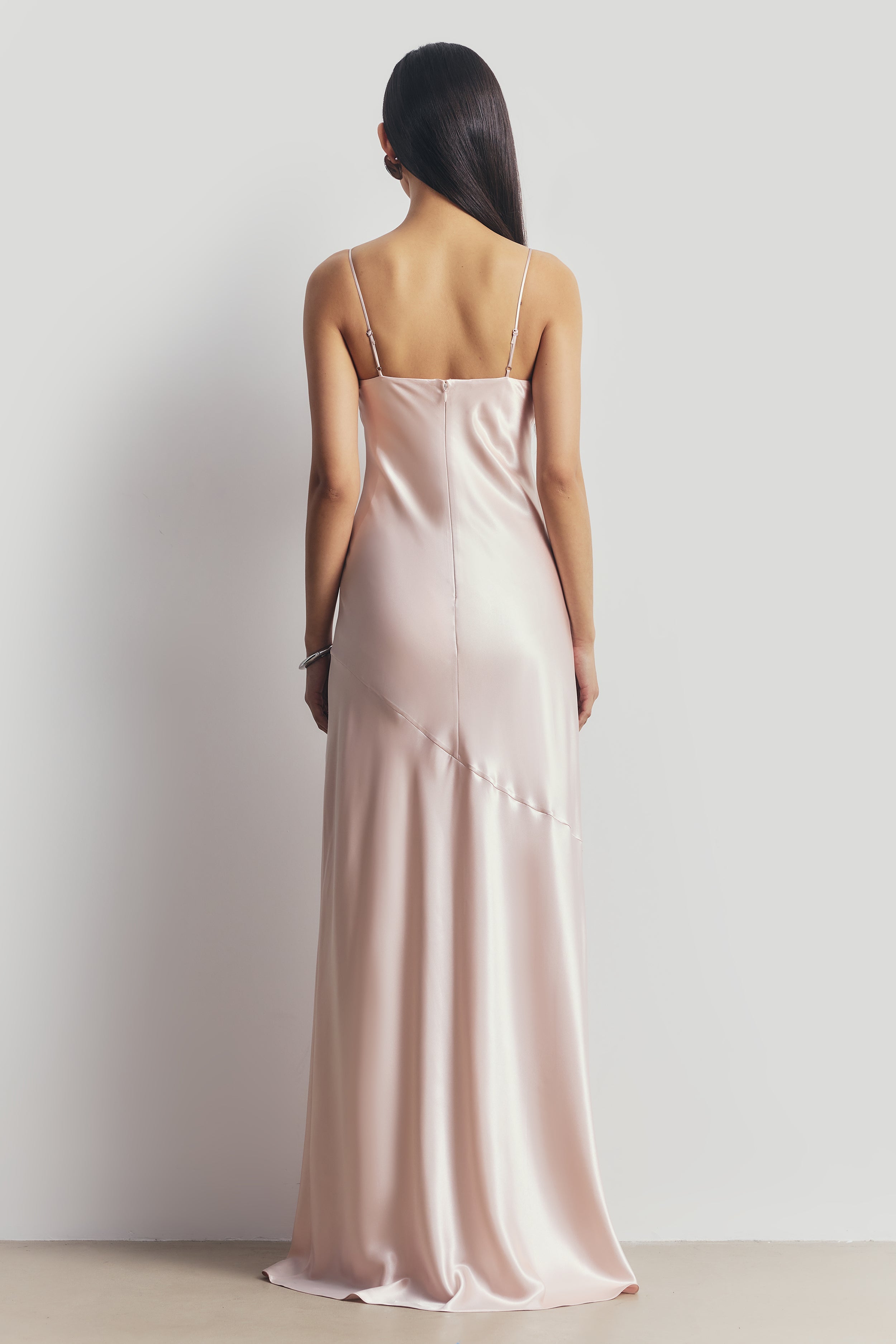 Satin Cup Detail Slip Dress - Blossom