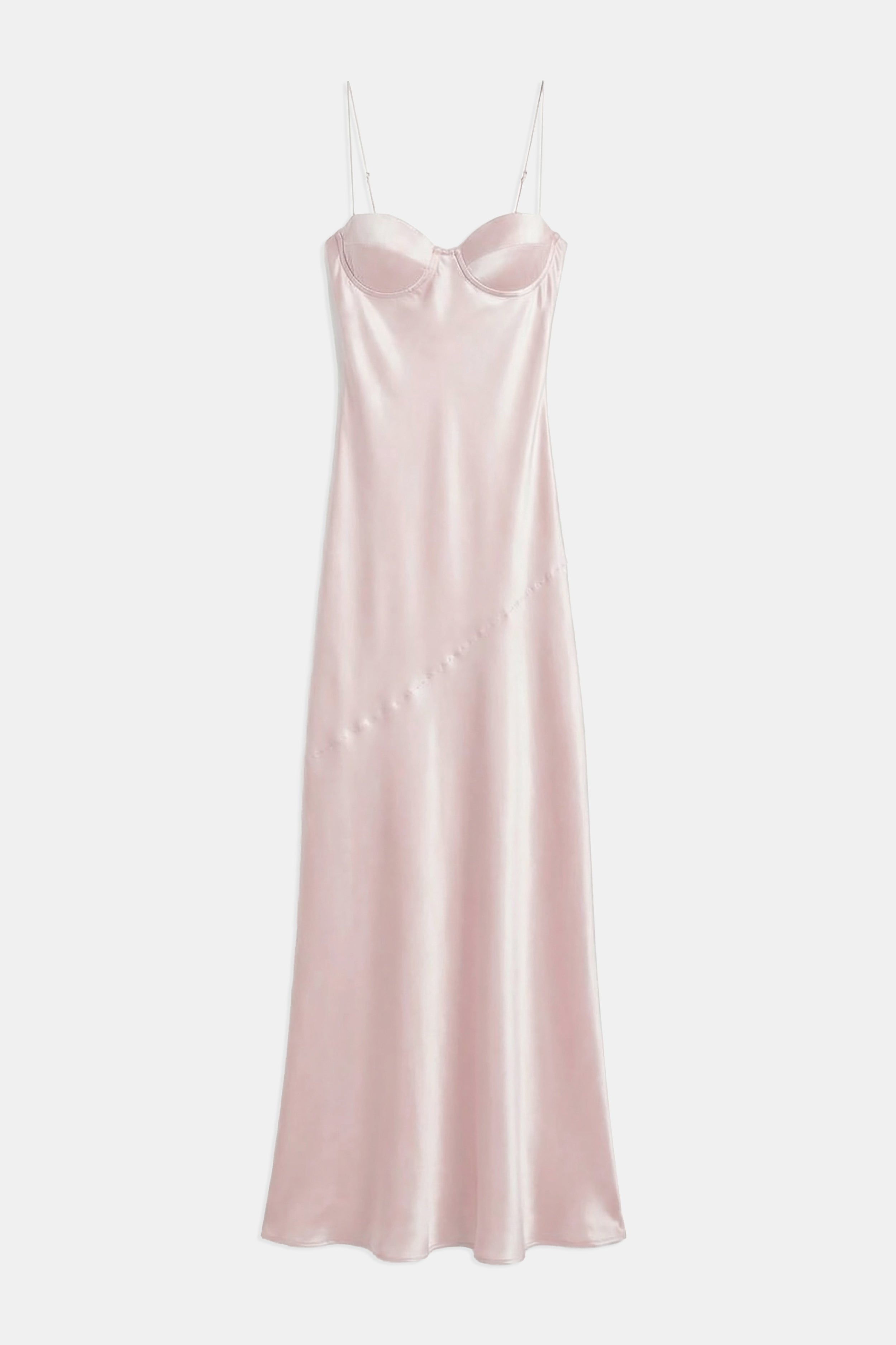 Satin Cup Detail Slip Dress - Blossom