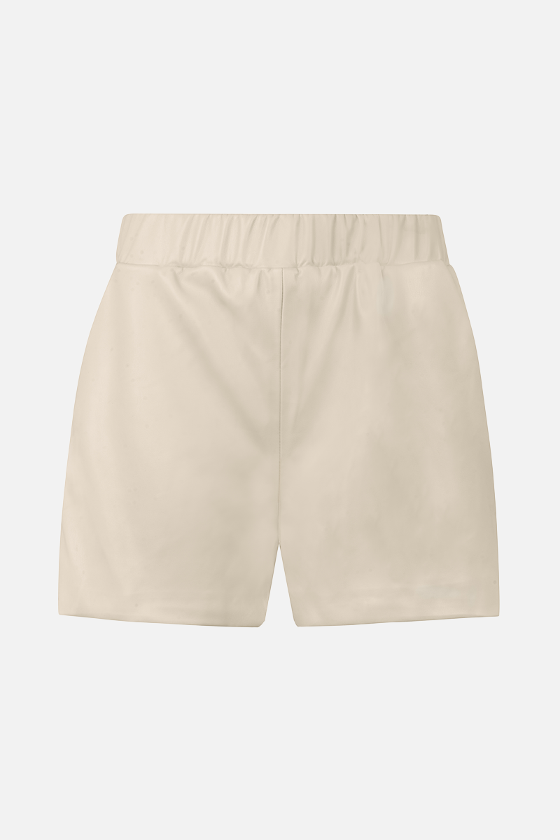Leather Boxer Shorts - Stone