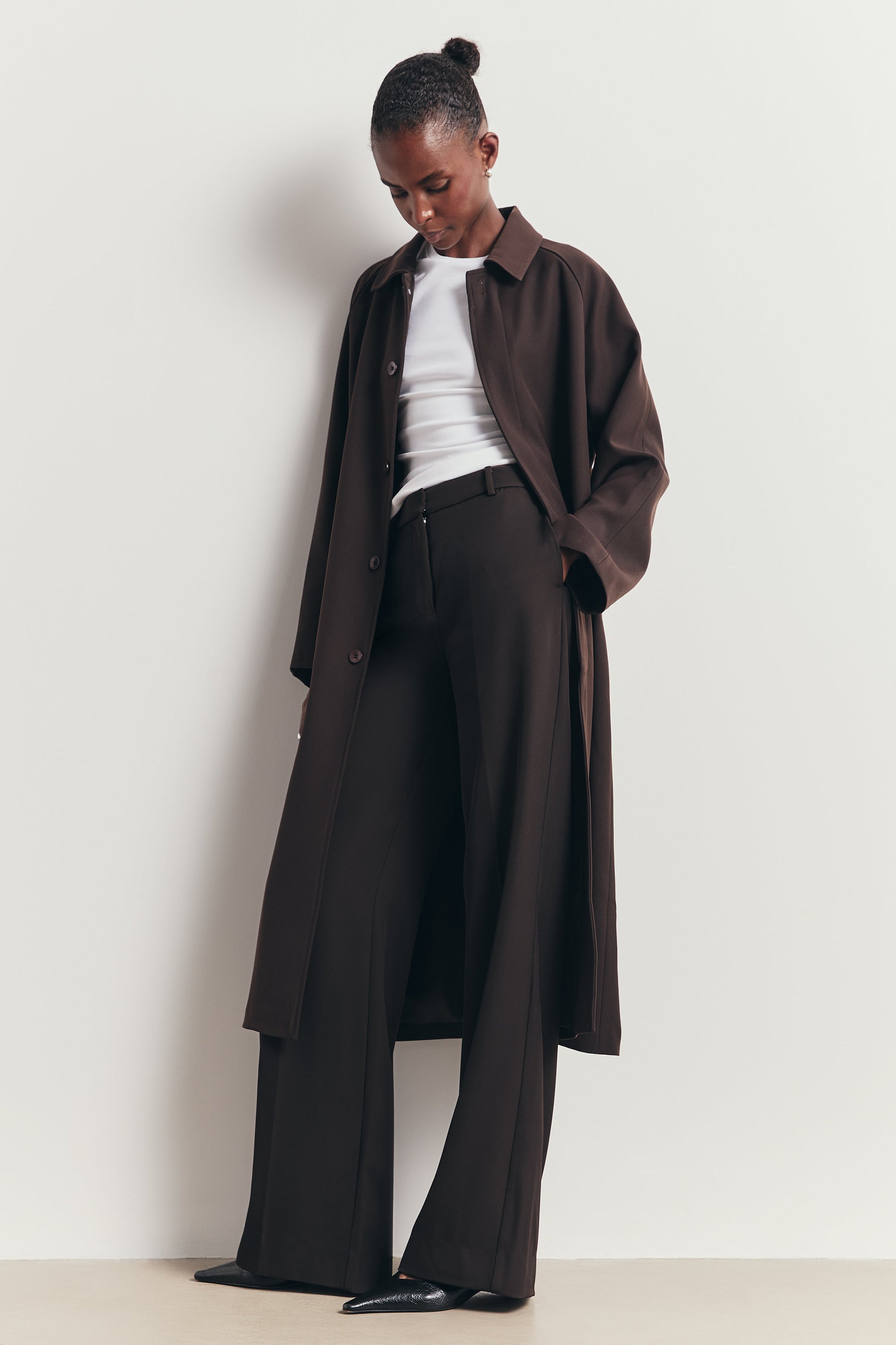 Clean Cut Longline Driving Coat - Java