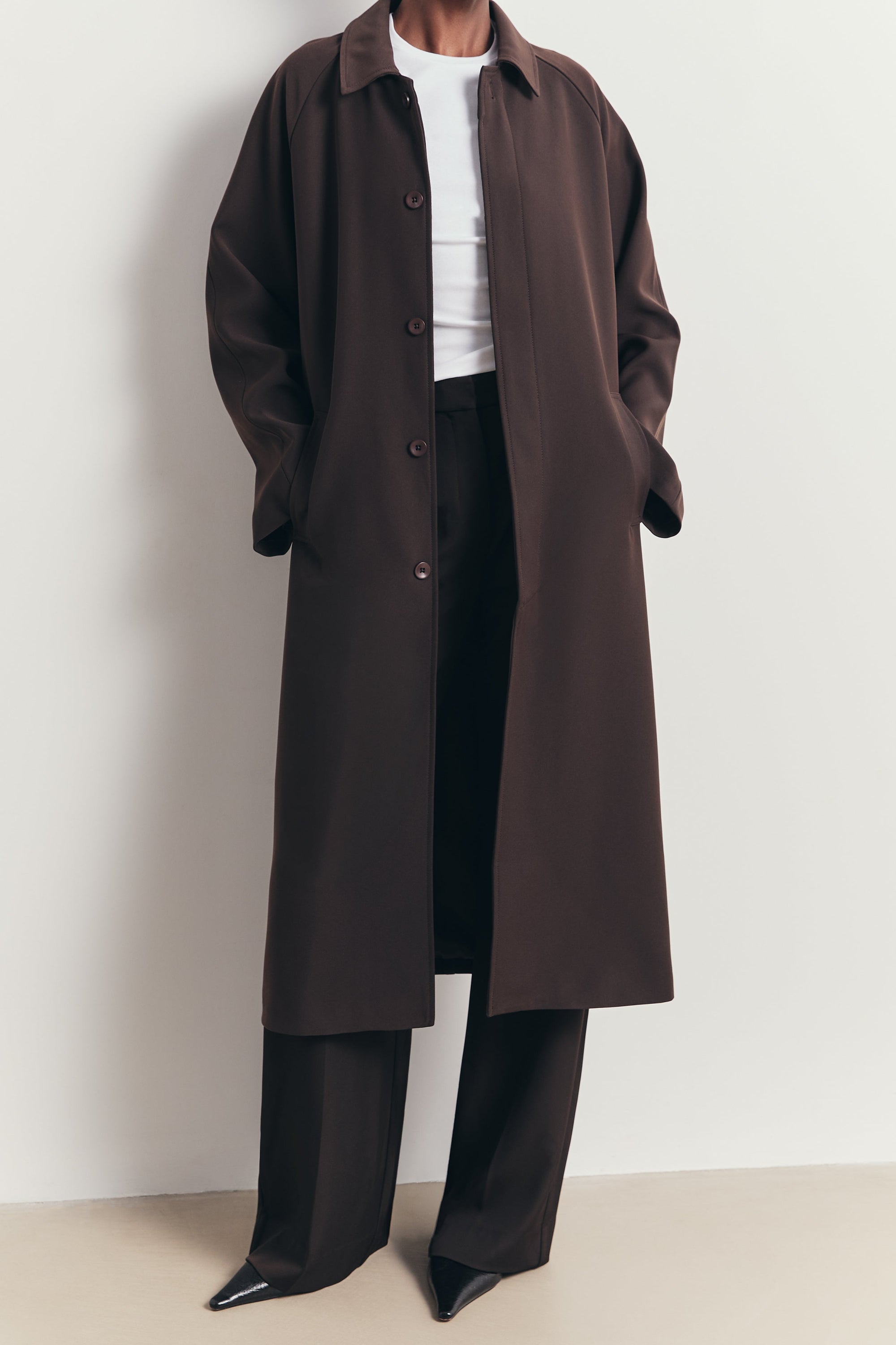 Clean Cut Longline Driving Coat - Java