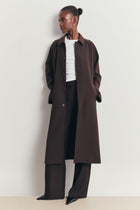 Clean Cut Longline Driving Coat - Java