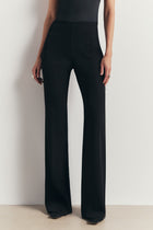 Tailored Clean Cut Wide Leg Trousers - Black