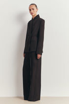 Tailored Cocoon Blazer with Belt - Java