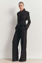Tailored Cocoon Blazer with Belt - Java