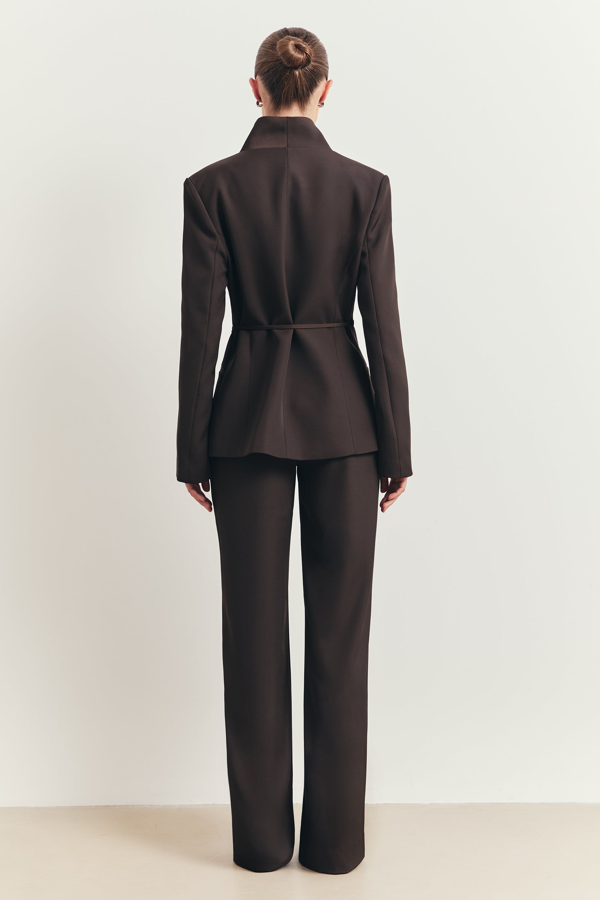 Tailored Cocoon Blazer with Belt - Java