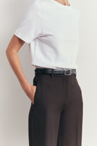 Tailored High Rise Wide Leg Trousers - Java