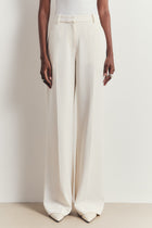 Tailored High Rise Wide Leg Trousers - Cream
