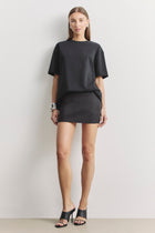 Tailored Micro Mini Skirt - Black