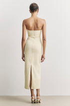 Strapless Ruched Midaxi Dress - Buttermilk